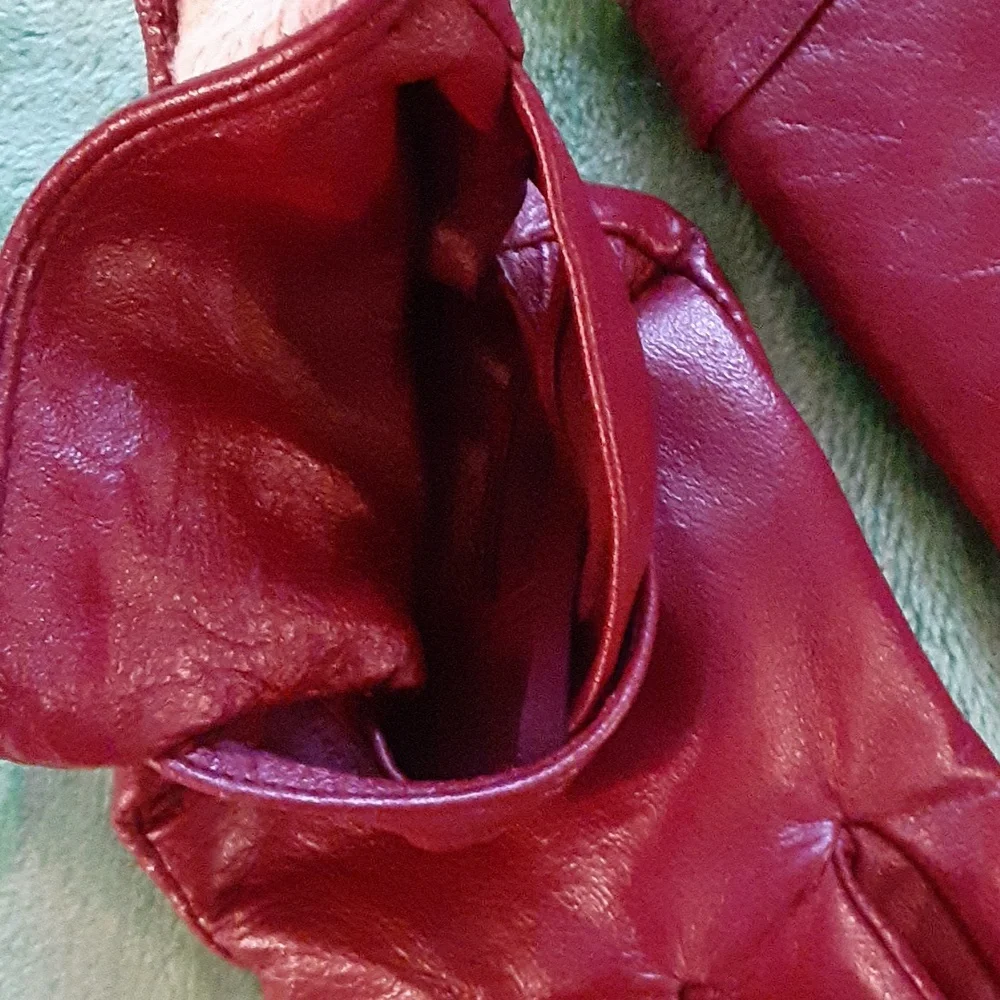 Burgundy Leather Gloves